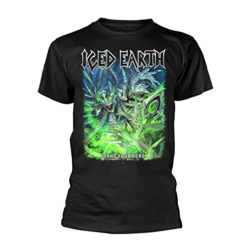 Iced Earth Bang Your Head offiziell Männer T-Shirt Herren (X-Large) von Rock Off