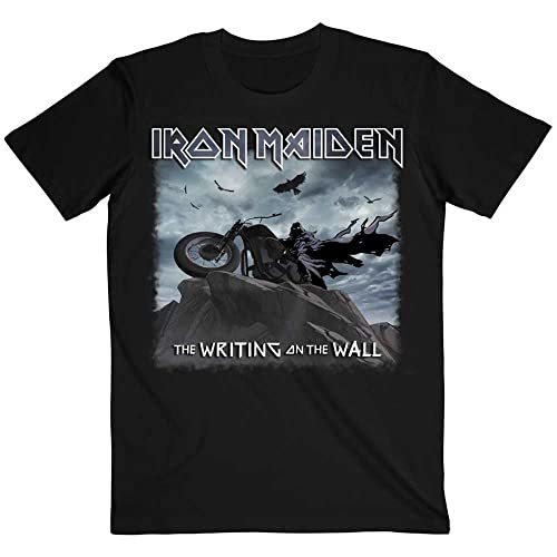 Iron Maiden Writing On The Wall Cover offiziell Männer T-Shirt Herren (X-Large) von Rock Off