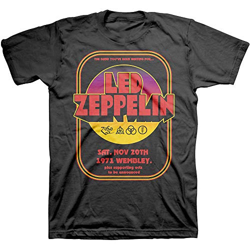 Led Zeppelin 1971 Wembley offiziell Männer T-Shirt Herren (XX-Large) von Rock Off