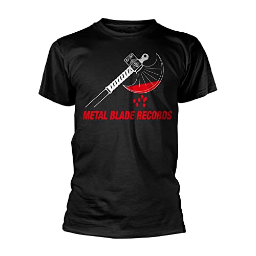 Metal Blade Records Axe Logo offiziell Männer T-Shirt Herren (Medium) von Rock Off