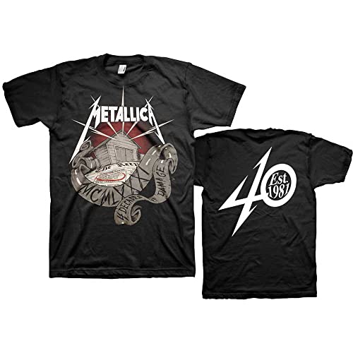 Metallica 40Th Anniversary Garage offiziell Männer T-Shirt Herren (X-Large) von Rock Off