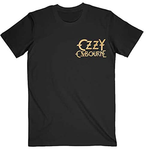 Ozzy Osbourne Patient No. 9 Gold Logo offiziell Männer T-Shirt Herren (Large) von Rock Off