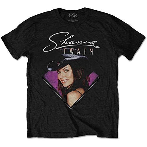 Shania Twain Purple Photo offiziell Männer T-Shirt Herren (Medium) von Rock Off