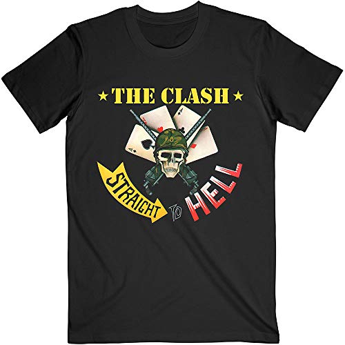 The Clash Straight to Hell Single offiziell Männer T-Shirt Herren (Large) von Rock Off