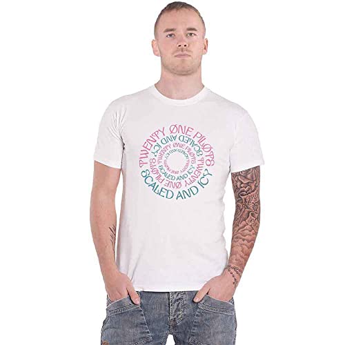 Twenty one Pilots T Shirt Scaled and ICY Circular Band Logo offiziell Herren S von Rocks-off