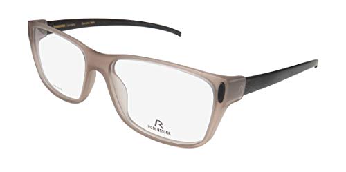 Rodenstock - R8012, Rechteckig, Acetat, Herrenbrillen, TRANSPARENT LIGHT BEIGE DARK HORN + EXTRA WHITE(B ACC), 58/16/155 von Rodenstock