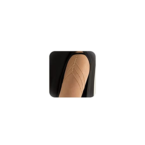 Oberschenkelkette für Damen, mehrlagige Beinkette, Stretch-Oberschenkelkette, Schmuck für Teenager, Mädchen, Kristall-Körperkette, Schmuck für Sommer, Bikini, Strand, Schmuck, verstellbar, Legierung Oberschenkelkette für Damen, mehrlagige Beinkette, Stretch-Oberschenkelkette, Schmuck für Teenager, Mädchen, Kristall-Körperkette, Schmuck für Sommer, Bikini, Strand, Schmuck, verstellbar, Legierung von Roe Dolph