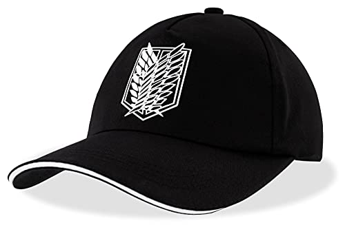 Roffatide Anime Attack on Titan Survey Corps Verstellbare Baseballkappe Leuchte bedruckter Baumwoll-Dad Hat von Roffatide