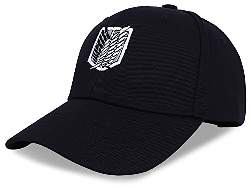 Roffatide Anime Attack on Titan Survey Corps Verstellbare bestickte Baumwoll Baseballmütze Dad Hat von Roffatide