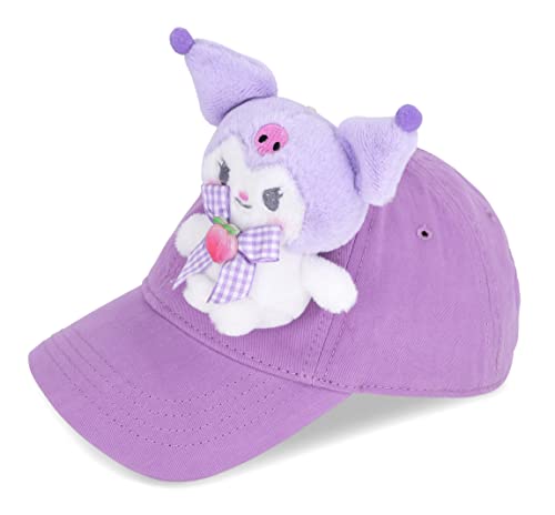 Roffatide Anime Kuromi Nette Baseball Cap Einstellbare Cartoon Plüsch Baseball Hut für Frauen Männer Gedruckte Baumwolle Dad Hut von Roffatide