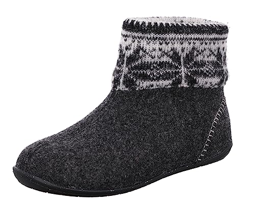 Rohde Damen Pantoffeln Stiefeletten Filz Tivoli-D 6869, Größe:37 EU, Farbe:Grau von Rohde