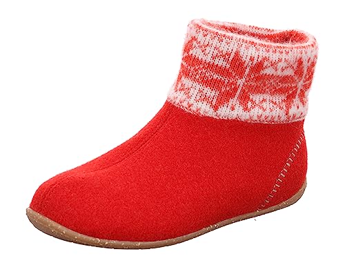 Rohde Damen Pantoffeln Stiefeletten Filz Tivoli-D 6869, Größe:38 EU, Farbe:Rot von Rohde