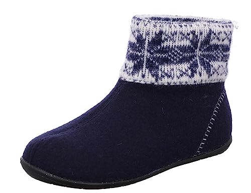 Rohde Damen Pantoffeln Stiefeletten Filz Tivoli-D 6869, Größe:39 EU, Farbe:Blau von Rohde