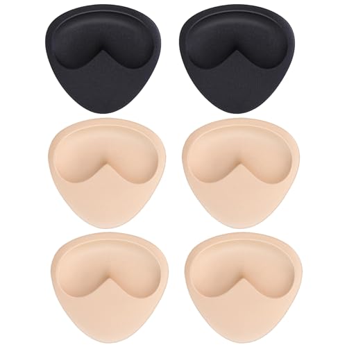 Roinaid 3 Paar Klebe bh Klebe bh Push Up Sticky Bra Klebe-Bhs Klebe Push Up bh Klebe Bh Push Up, Push Up Klebe Bh Pads, Nippelpads Push Up, Go Braless, Klebe Push Up Bh (schwarz und beige). von Roinaid