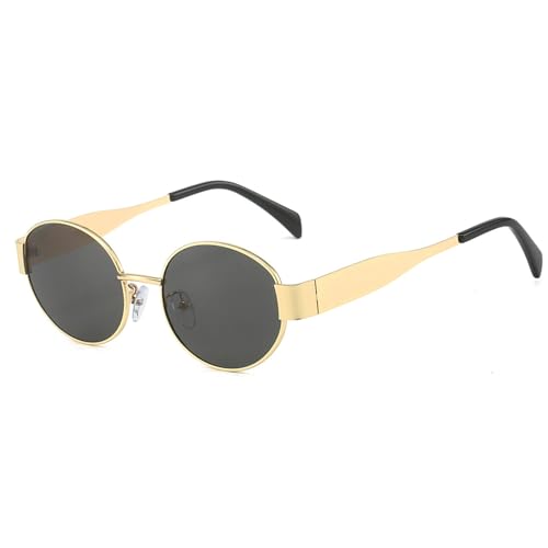 Roinaid Rave Brille1PCS,Sonnenbrille Herren Retro,Sonnenbrille Herren Rund,Mode,Klassisches Ultraleichtes Metall,Angeln Mit Dem Auto,Augenschutz,Geeignet für Den Außenbereich,Sonnenschutz Im Sommer von Roinaid