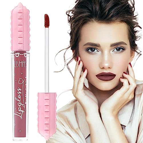 Flüssiger Lippenfleck | Lippenkosmetik für Frauen | Lippenstifte, Lippenstift, Samt-Lippenstift, Make-up für Frauen, roter Lippenstift, wischfest – nicht klebend, leicht von Rolempon