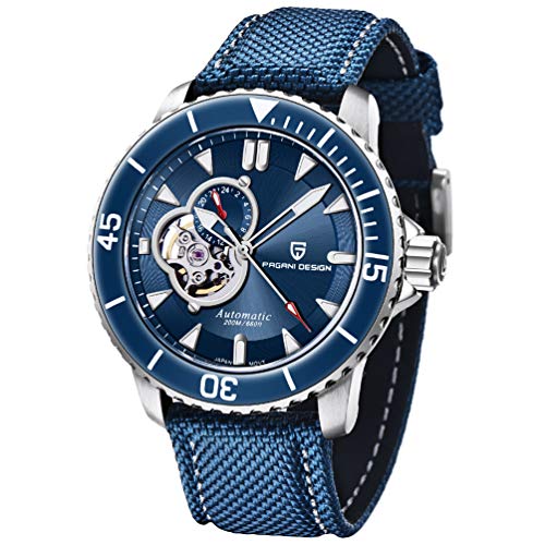 Pagani Design Herren Uhren Automatische mechanische Armbanduhr für Männer C3/BGW9 Luxus Wasserdicht Edelstahl Nylon Leder Armband von RollsTimi