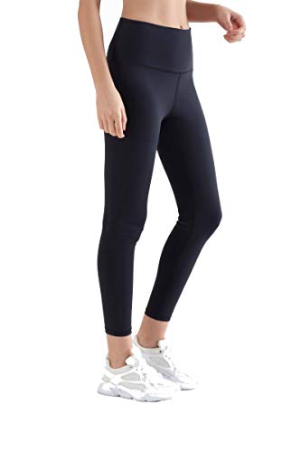 Roots Organics Damen Sport 7/8 Leggings Bio-Baumwolle Pilates Yogahose T1310 (M, schwarz) von Roots Organics