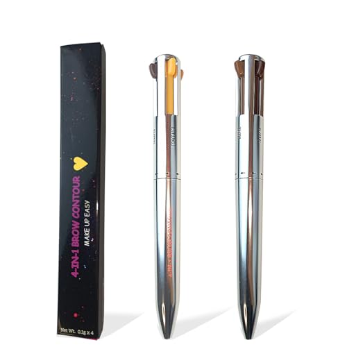 Magischer 4 in 1 Makeup Pen, RoseFlower Touch Up Make up Stift, Eyeliner, Lippenkonturenstift, Augenbrauenstift, Textmarker, Mischbare und Cremige Textur, Reisetaugliches Vielseitiges von RoseFlower