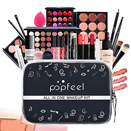 RoseFlower 24PCS Make-up-Set, tragbares Multifunktions-Kosmetik-Komplettset für Frauen Mädchen mit Lidschatten-Palette Foundation Lipgloss Concealer #3 von RoseFlower