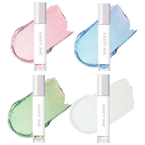 RoseFlower Chamäleon Lidschatten Flüssiger, Multichrome Perlmuttfarbener Glitzer-Lidschatten, Aufhellendes, Glitzerndes Augen-Make-up – Schnell Trocknend & Hochpigmentiert von RoseFlower