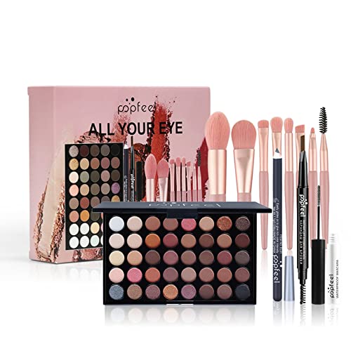 RoseFlower Schmink Geschenkset, Alles in Einem Schminke Set Augen Reise Makeup Starter Kit Professionelle Kosmetik Make-Up-Set Geschenk Makeup Paletten für Damen Frauen Mädchen von RoseFlower