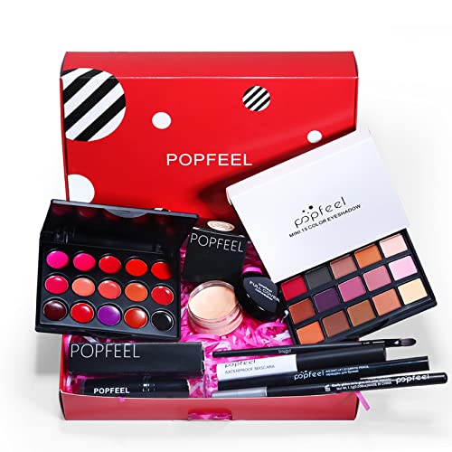 RoseFlower Schmink Geschenkset, Alles in Einem Schminke Set Gesichts Augen Lippen Reise Makeup Starter Kit Professionelle Kosmetik Make-Up-Set Geschenk Makeup Paletten für Damen Frauen Mädchen von RoseFlower