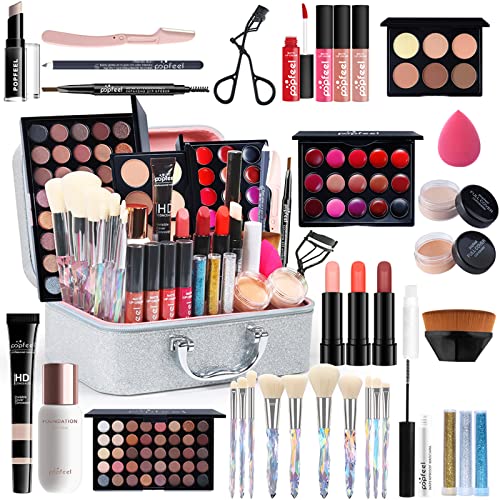 RoseFlower schminkset frauen, Professionelles Make-up-Set Teenager Mädchen Schminkkoffer Kosmetische Makeup Paletten Lidschatten Vollgesichts Schminke Geschenkset mit Tragbare Reise #3 von RoseFlower