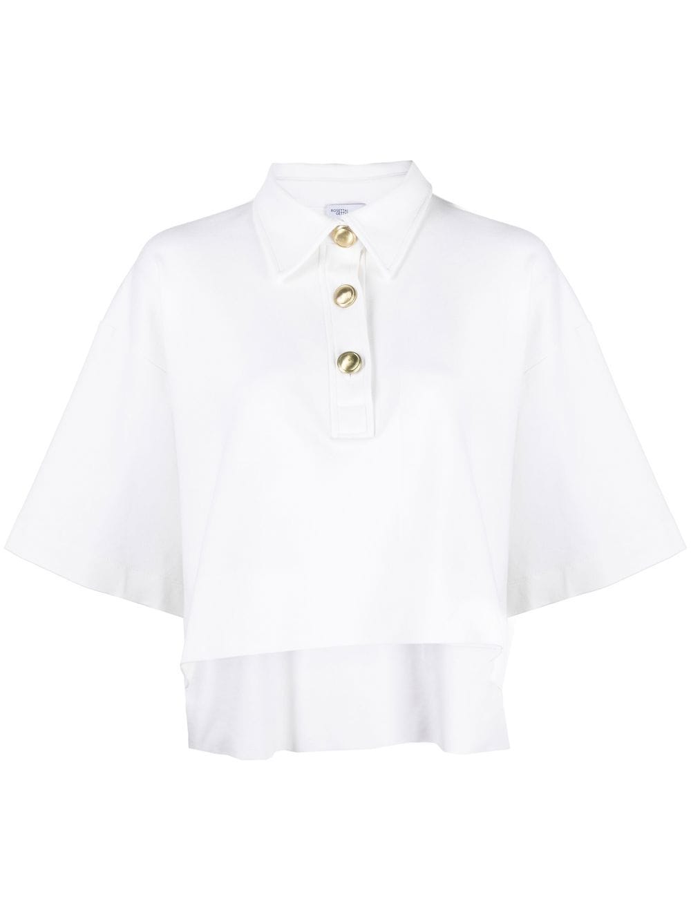 Rosetta Getty Kurzärmeliges Cropped-Poloshirt - Weiß von Rosetta Getty