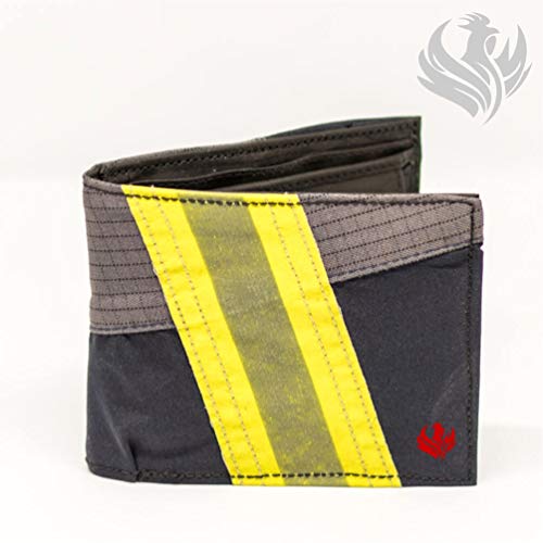 Roter Hahn 112 Feuerwehr Geldbörse/Navy-M/Portemonnaie Geldtasche Portjuchhe Brieftasche Geldbeutel / 125 x 95 x 20 mm/Original gebrauchter Feuerwehrkleidung von Roter Hahn 112