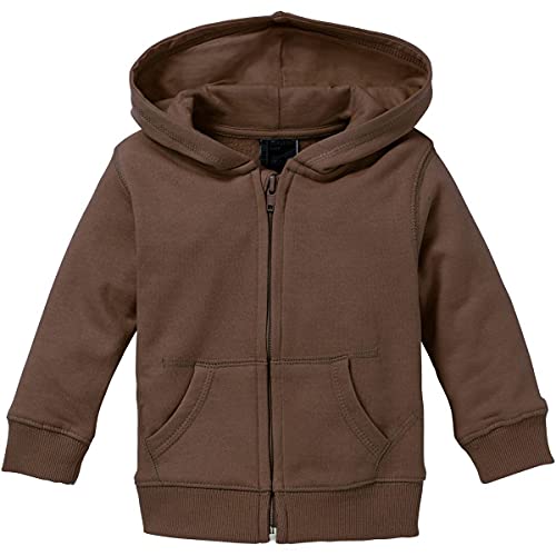 Roughtex Baby Zip Hoodie Kapuzenjacke Sweatshirt 100% Baumwolle Braun 68/74 von Roughtex