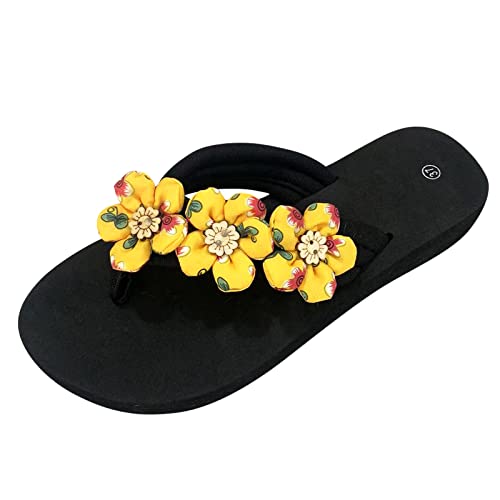 Damen Weiches Bequem Wandersandalen Damen Pantoletten Flach Flip Flops Rutschfest Damen Plateau Leicht Sandalen Damen Zehentrenner Sommer Badelatschen Flach Slides Damen Sandalen Strand Schuhe von Rouingdd