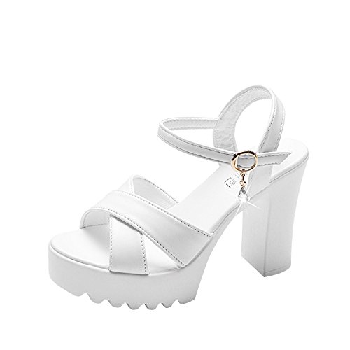 Rouingdd Sandalen Damen Steigung Fisch Plattform Mund Keile Frauen Sandalen Fersen Sandalen Schnalle Sommer Elegant Sommerschuhe Klassische Schuhe Bequeme Sandalen Casual Damenschuhe von Rouingdd