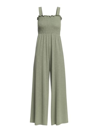 Roxy Just Passing By - Smocked Jersey Jumpsuit for Women - Gesmokter Jersey-Jumpsuit - Frauen - XL - Grün. von Roxy