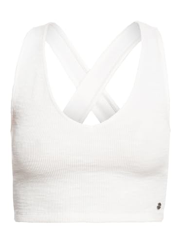 Roxy Please Come Back - Cropped Top for Women - Crop Top - Frauen - M - Weiss. von Roxy