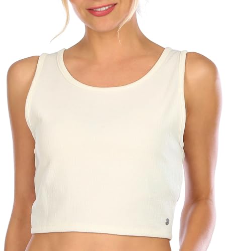 Roxy Womens Good Keepsake - Cropped Vest Top - Women - M - White Snow White M von Roxy