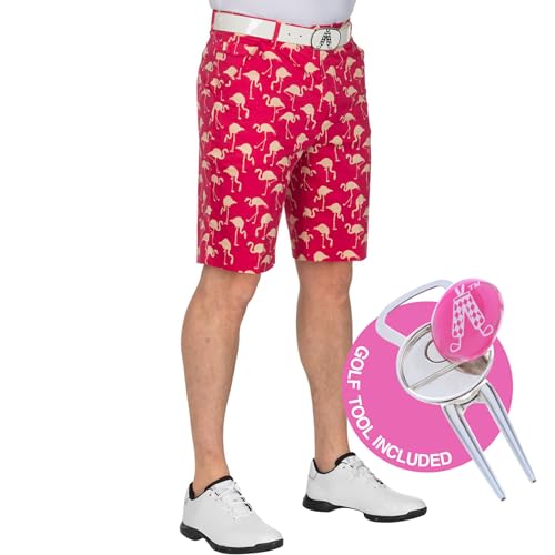 Royal & Awesome Birdie Breeks Golf Shorts Mens UK, Herren Golfshorts, lustige Golfshorts für Männer, Kleidershorts Herren Großbritannien, Herren Shorts Taillored Shorts von Royal & Awesome