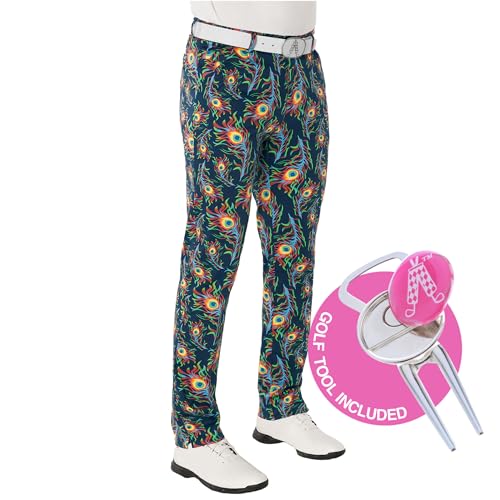 Royal & Awesome Herren Golf Trousers Golfhose, Bright Birdie, 44 W/34 L von Royal & Awesome