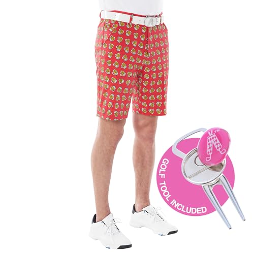 Royal & Awesome Gemusterte Golfshorts für Herren, Pints, 46 von Royal & Awesome