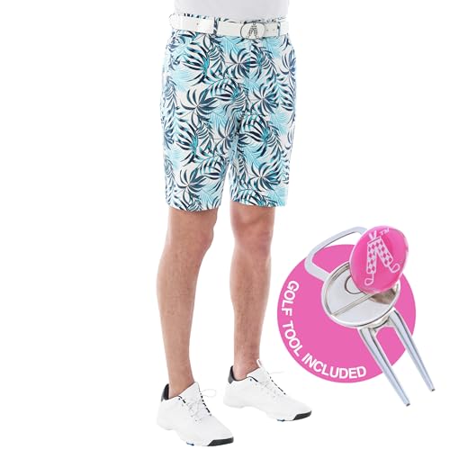 Royal & Awesome Tropics Herren Golf Shorts, verrückte Golfshorts für Männer, Golfshorts Herren Großbritannien, Herren -Golfshorts, lustige Golfshorts für Männer von Royal & Awesome