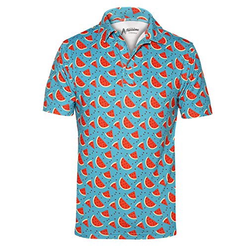 Royal & Awesome Golf-Polo-Shirts für Herren, Golf-Oberteile für Männer, Golf-Shirts für Herren, Golf-Shirts, Herren-Golf-Polo-Shirts, wassermelone, XL von Royal & Awesome