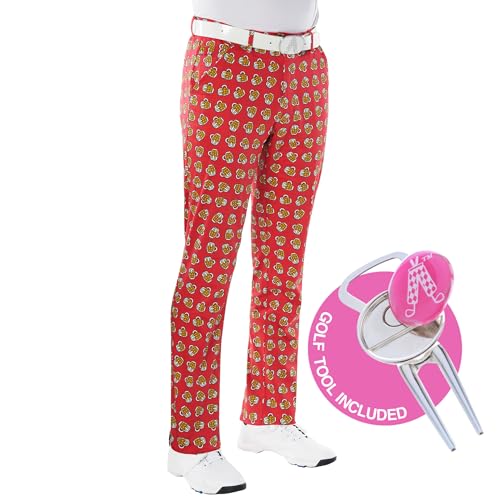 Royal & Awesome Pints ​​Golfhose für Männer, Golfhosen für Männer, Funky Golfhosen, Sich verjüngte Herrengolfhosen von Royal & Awesome