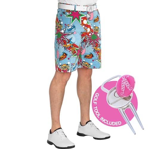 Royal & Awesome Herren Golf Shorts - Partoon von Royal & Awesome