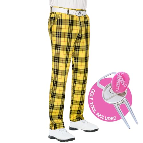 Royal & Fantastische Laute MacLeod -Golfhose für Männer, Golfhosen für Männer, Funky Golfhosen, Sich verjüngte Herrengolfhosen von Royal & Awesome