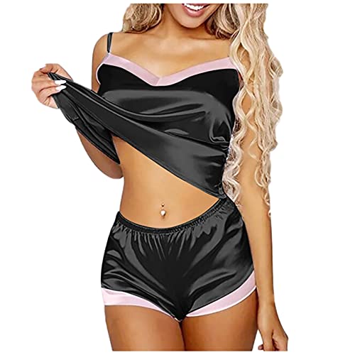 Sexy Unterwäsche für Frauen Push Up, Schlafanzug Slip Rückenfrei Unterwäsche Dessous Damen Sexy Reizwäsche Dessous Sexy Set Spitze Lingerie Reizvolle Sexy Schlafanzüge Hosen Strumpfhose (Xx3 Black, M) von Rrunsv