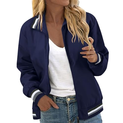 damen-jacken, Sommerjacke Damen Leicht Leinen Lang Sportjacke Lässige Grosse Grössen Damenjacken Zipper Sommer Bomberjacke Regenjacken Oversize Outdoor Motorradjacke Frühjahrsjacke, XXL, Blau damen-jacken, Sommerjacke Damen Leicht Leinen Lang Sportjacke Lässige Grosse Grössen Damenjacken Zipper Sommer Bomberjacke Regenjacken Oversize Outdoor Motorradjacke Frühjahrsjacke, XXL, Blau von RuFengz