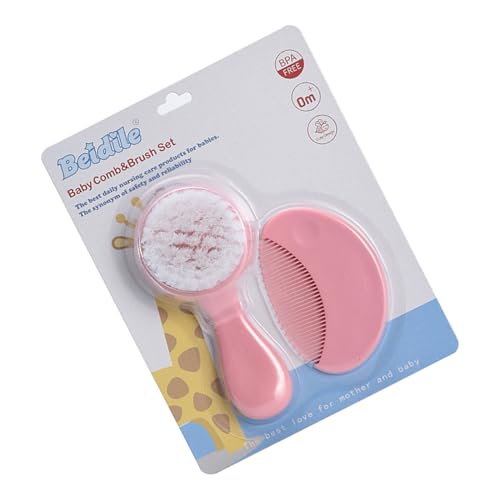 Ruarby Baby Haarpflege Set Baby Haarbürste & Kamm Set Haarpflege Essential Gentle Cares For Sensitive Hair & Smooth Styling Sanfte Baby Haarpflege von Ruarby