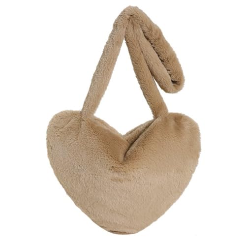 Ruarby Achseltasche Herzförmige Umhängetasche Vintage Vielseitige Unterarmtasche für Damen, khaki von Ruarby