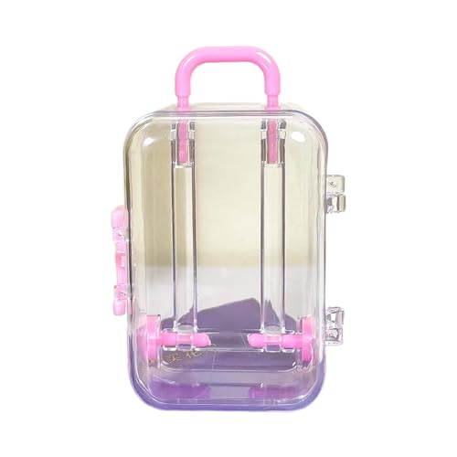 Ruarby Mini-Koffer Lippenstifttasche Frauen Kleine Kartengepäck Aufbewahrungsbox Puppen Zubehör Miniatur Trolley Koffer Reise Miniaturkoffer zum Basteln von Ruarby