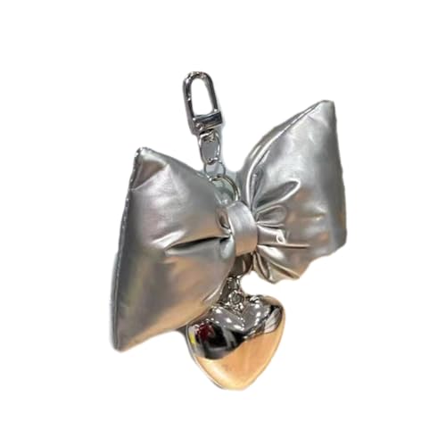 Ruarby Schlüsselanhänger mit Liebesherz, Schmetterlingsknoten, Dekoration, Mädchen, Taschenanhänger, Ornament, Schlüsselanhänger, Zubehör, Schmuck für Damen, Stoff / Federn Ruarby Schlüsselanhänger mit Liebesherz, Schmetterlingsknoten, Dekoration, Mädchen, Taschenanhänger, Ornament, Schlüsselanhänger, Zubehör, Schmuck für Damen, Stoff / Federn von Ruarby